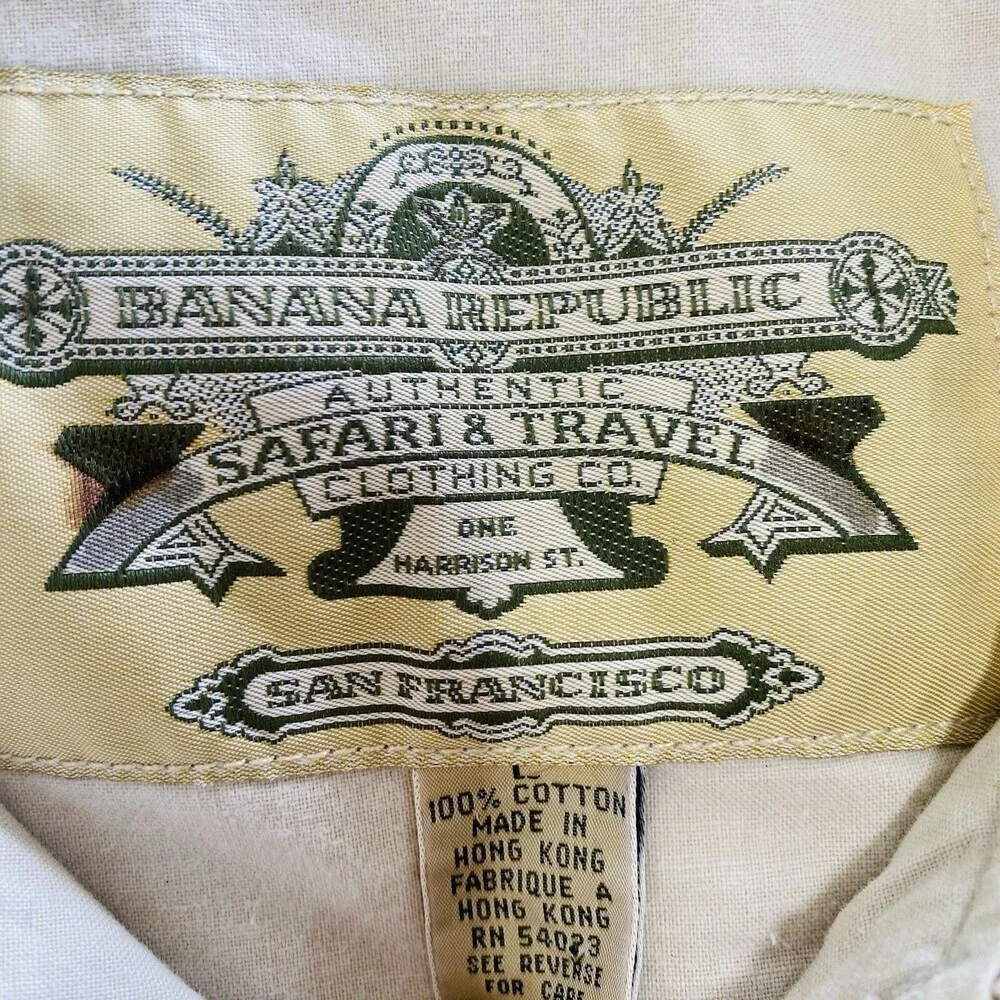 80’s Vintage Banana Republic Safari & Travel Co Cargo Fishing Adventure Vest LG